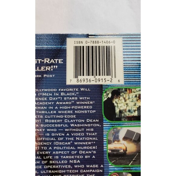 Enemy Of The State VHS Tape 1992 - Will Smith Gene Hackman - Picture 5 of 5